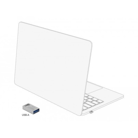 Pendrive delock 54069 16 gb usb tipo a 3.2 gen 1 (3.1 gen 1) plata