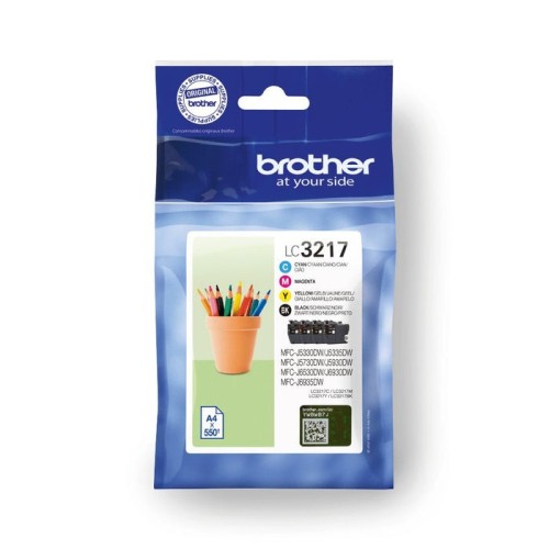 Cartucho brother lc3217val pack 4 colores