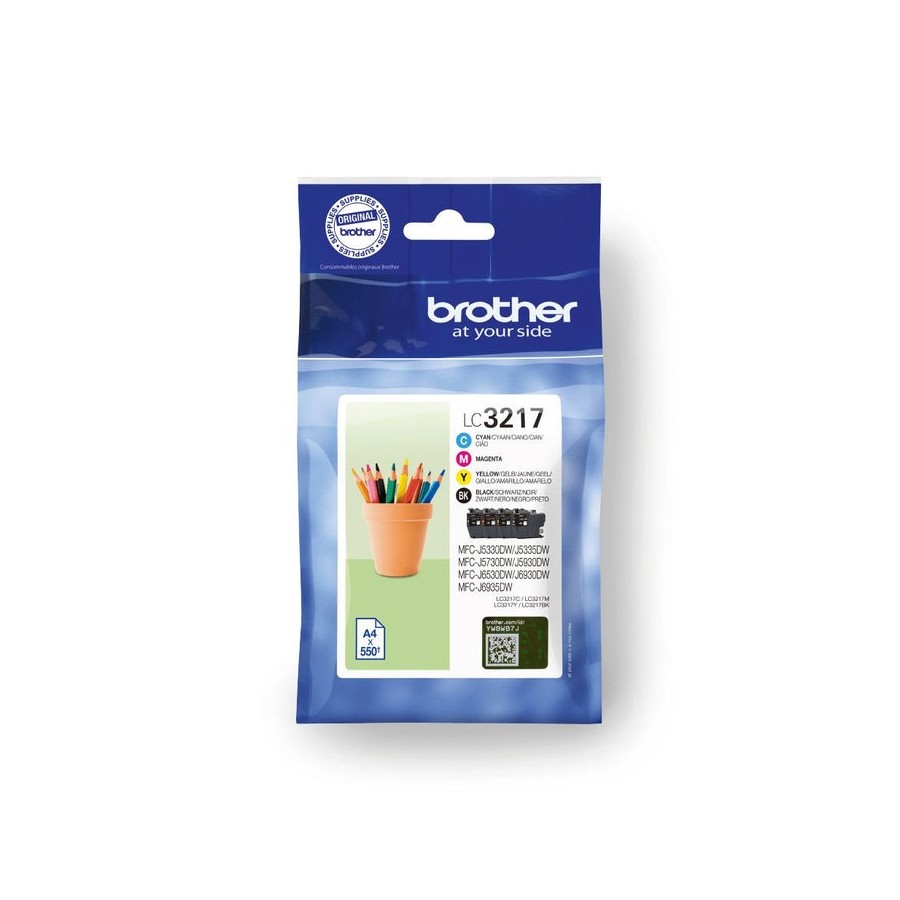 Cartucho brother lc3217val pack 4 colores