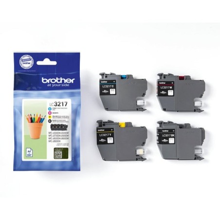Cartucho brother lc3217val pack 4 colores