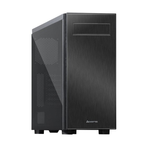 Caja pc chieftec 02b-op hawk chieftronic glass black, hawk series, gaming, glass side