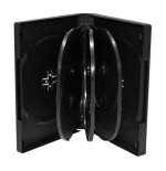 Mediarange box35-8 funda para discos ópticos caja transparente para cd 8 discos negro 3 uds