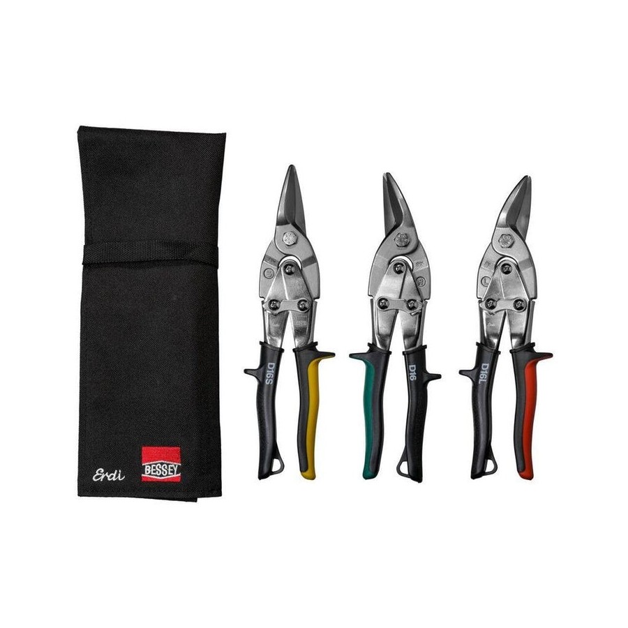 Bessey juego de tijeras de corte con estuche dset16