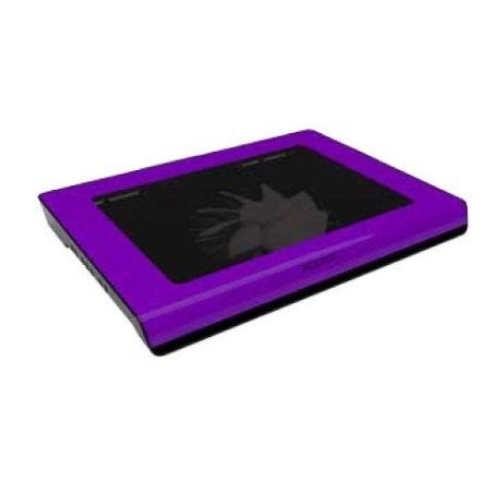 Approx base refrigeradora para portatiles hasta 15.6\1 1x ventilador 14cm 2x led azul 2xusb purpura