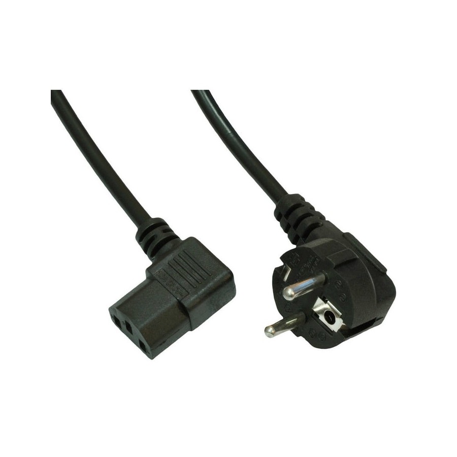 Akyga cable de alimentación ak-pc-12a ángulo cca iec c13 cee 7/7 250v / 50hz 3m