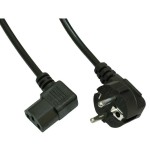 Akyga cable de alimentación ak-pc-12a ángulo cca iec c13 cee 7/7 250v / 50hz 3m
