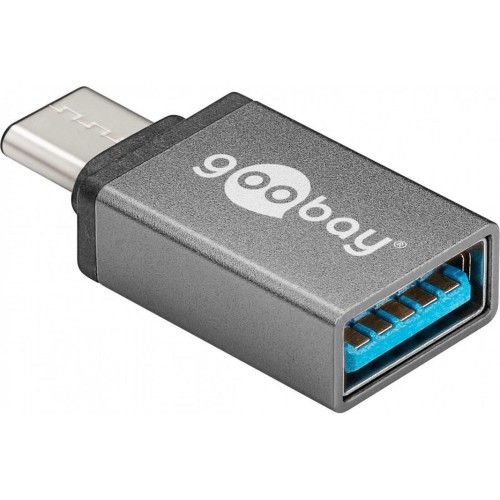 Goobay 56621 adaptador de cable usb-c usb 3.0 female (type a) gris