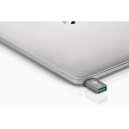 Goobay 56621 adaptador de cable usb-c usb 3.0 female (type a) gris