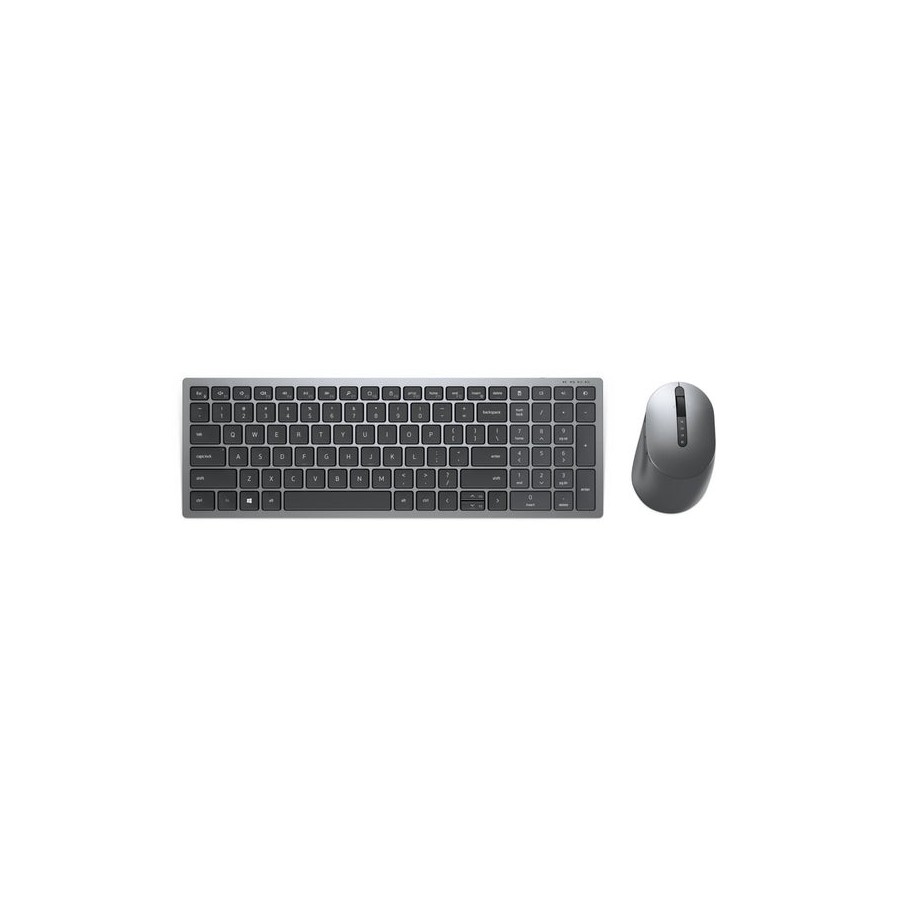 Dell km7120w teclado rf wireless + bluetooth qwerty alemán gris, titanio