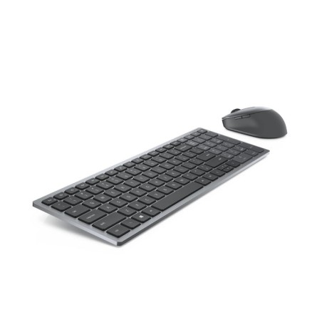 Dell km7120w teclado rf wireless + bluetooth qwerty alemán gris, titanio