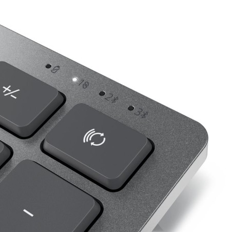 Dell km7120w teclado rf wireless + bluetooth qwerty alemán gris, titanio