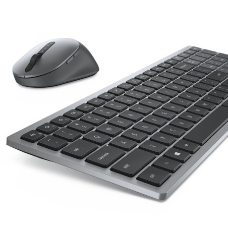 Dell km7120w teclado rf wireless + bluetooth qwerty alemán gris, titanio