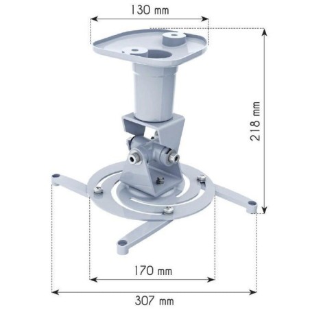 Techly ica-pm 100wh montaje para projector techo blanco