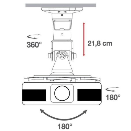 Techly ica-pm 100wh montaje para projector techo blanco