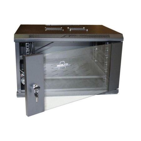 Armario mural rack 19'' 9u 600x300 puerta de cristal/ laterales desmontables