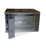 Armario mural rack 19'' 9u 600x300 puerta de cristal/ laterales desmontables