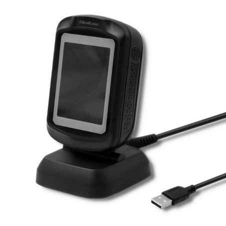 Qoltec 50864 lector de código de barras lector de códigos de barras fijo 1d/2d led negro
