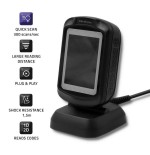 Qoltec 50864 lector de código de barras lector de códigos de barras fijo 1d/2d led negro