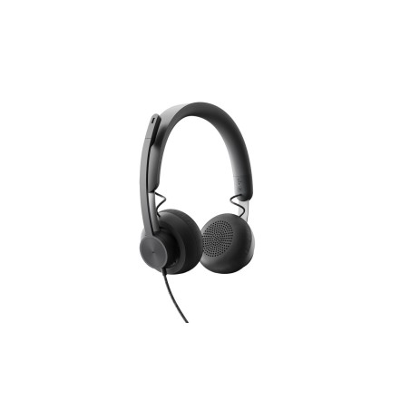 Auriculares logitech zone wired ms teams con micrófono usb negros
