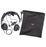 Auriculares logitech zone wired ms teams con micrófono usb negros