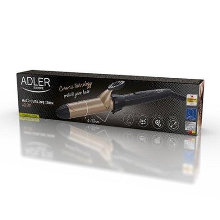 Adler ad 2112 utensilio de peinado rizador de pelo caliente negro, oro rosa 55 w