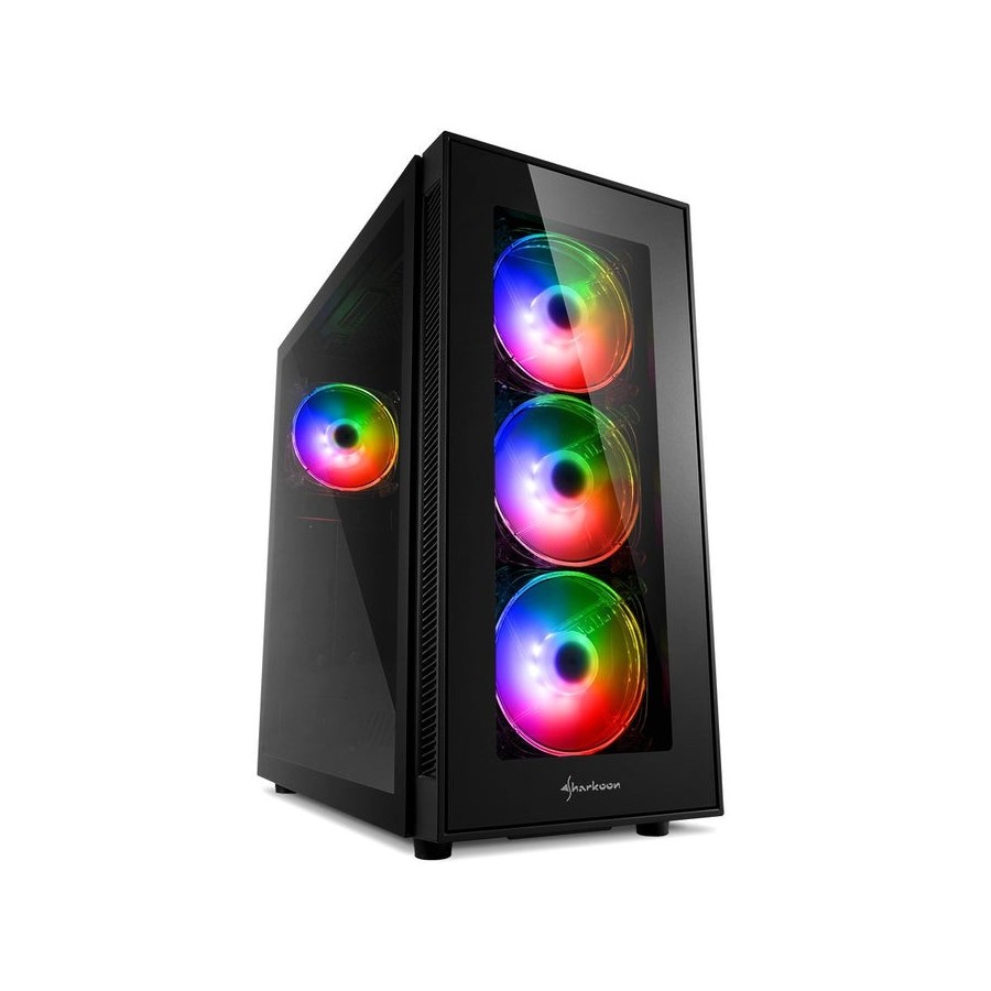 Caja pc sharkoon tg5 pro atx 2xusb3.0 2xusb2.0 sin fuente rgb