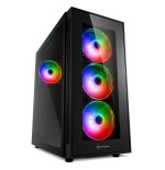 Caja pc sharkoon tg5 pro atx 2xusb3.0 2xusb2.0 sin fuente rgb