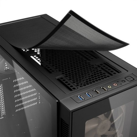 Caja pc sharkoon tg5 pro atx 2xusb3.0 2xusb2.0 sin fuente rgb