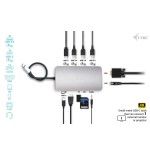 I-tec metal usb-c nano dock hdmi/vga with lan + power delivery 100 w