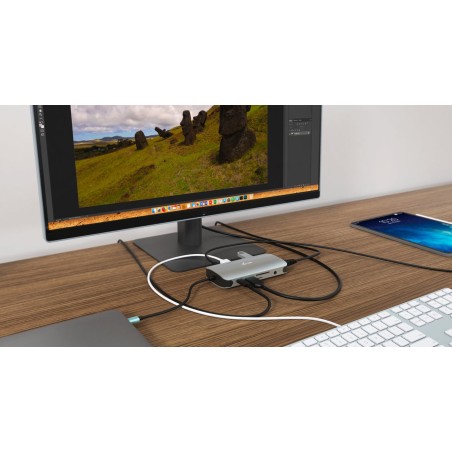 I-tec metal usb-c nano dock hdmi/vga with lan + power delivery 100 w