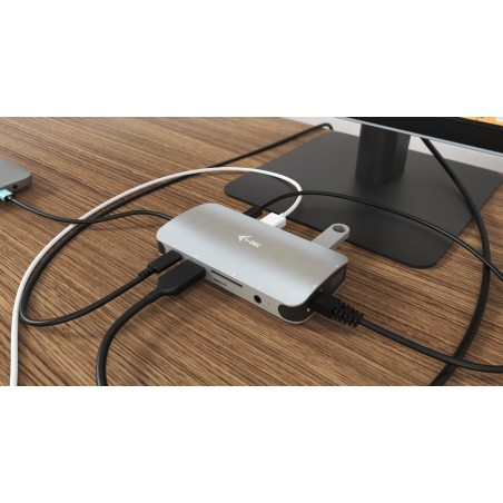 I-tec metal usb-c nano dock hdmi/vga with lan + power delivery 100 w