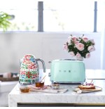 Tostadora smeg tsf01pgeu 2 rebanada(s) verde acero, botones, nivel, giratorio, 950 w, 220 - 240 v