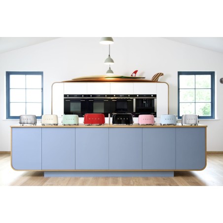 Tostadora smeg tsf01pgeu 2 rebanada(s) verde acero, botones, nivel, giratorio, 950 w, 220 - 240 v