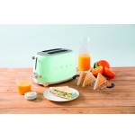 Tostadora smeg tsf01pgeu 2 rebanada(s) verde acero, botones, nivel, giratorio, 950 w, 220 - 240 v