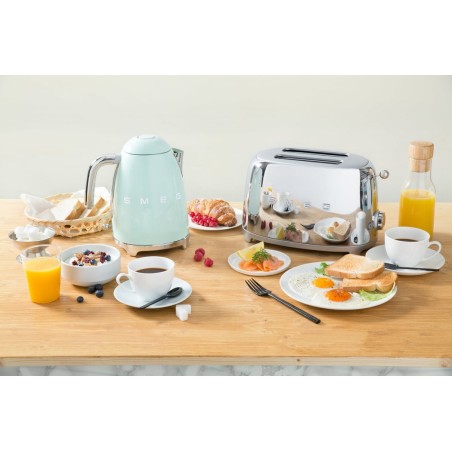 Tostadora smeg tsf01pgeu 2 rebanada(s) verde acero, botones, nivel, giratorio, 950 w, 220 - 240 v