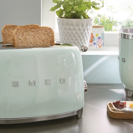 Tostadora smeg tsf01pgeu 2 rebanada(s) verde acero, botones, nivel, giratorio, 950 w, 220 - 240 v
