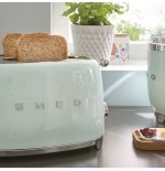 Tostadora smeg tsf01pgeu 2 rebanada(s) verde acero, botones, nivel, giratorio, 950 w, 220 - 240 v