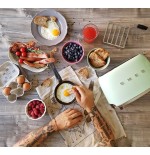 Tostadora smeg tsf01pgeu 2 rebanada(s) verde acero, botones, nivel, giratorio, 950 w, 220 - 240 v