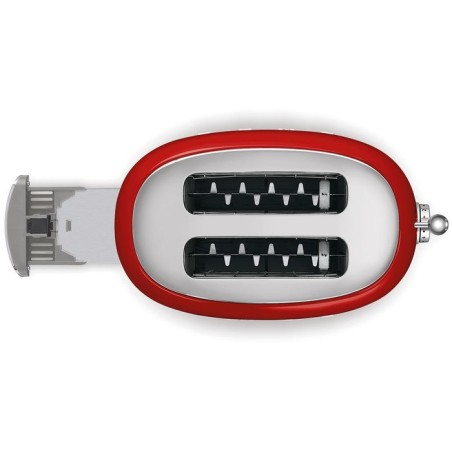 Tostadora smeg tsf01rdeu 2 rebanada(s) rojo, acero, botones, nivel, giratorio, 950 w, 220 - 240 v