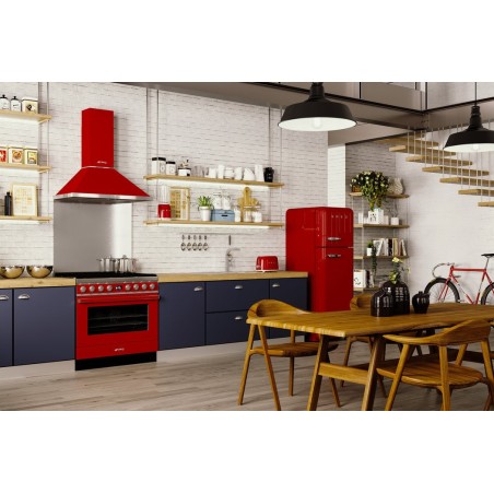 Tostadora smeg tsf01rdeu 2 rebanada(s) rojo, acero, botones, nivel, giratorio, 950 w, 220 - 240 v