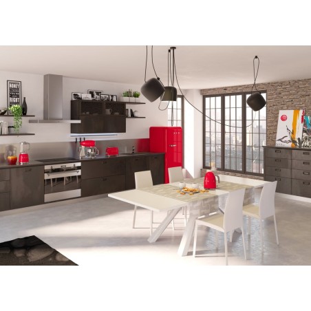 Tostadora smeg tsf01rdeu 2 rebanada(s) rojo, acero, botones, nivel, giratorio, 950 w, 220 - 240 v