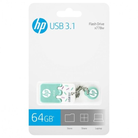 Pendrive hp 64gb x778w verdeusb 3.0
