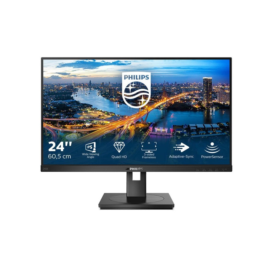Monitor philips b line 245b1/00 led  23.8" 2560 x 1440 pixeles quad hd negro