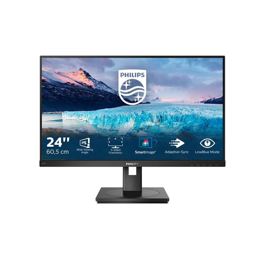 Monitor philips s line 242s1ae/00 242s1ae 23.8 ips dvi hdmi dp pivot