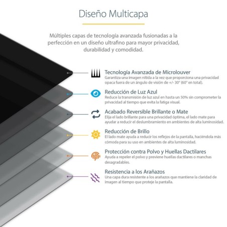 Startech.com filtro de privacidad para pantalla de 27in - universal