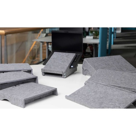 Bakkerelkhuizen q-doc 100 circular soporte para ordenador portátil gris
