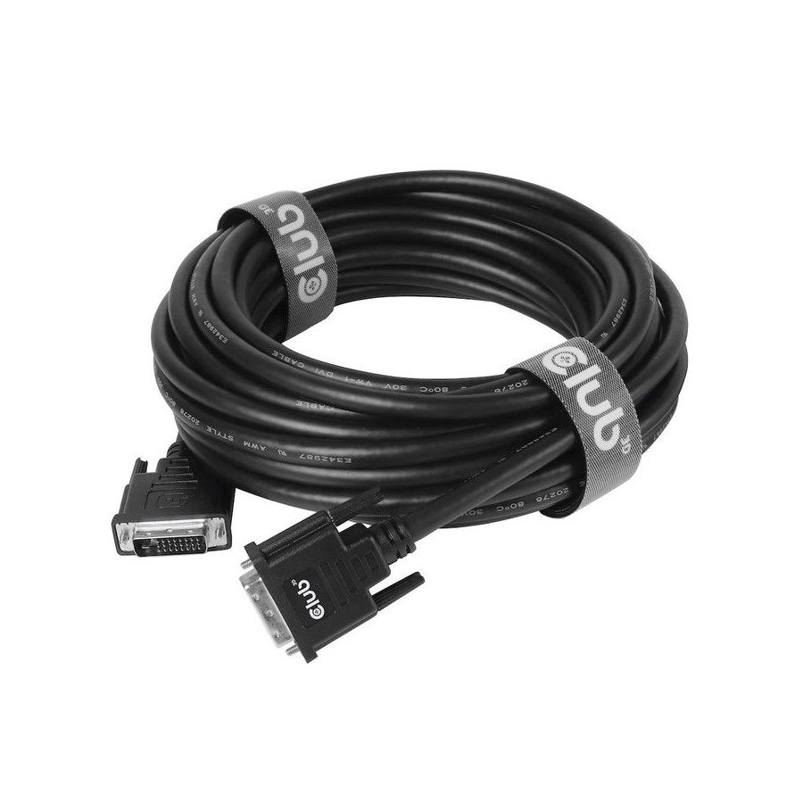 Cable dvi club3d dual link (24 + 1) bidireccional 10m m/m retail