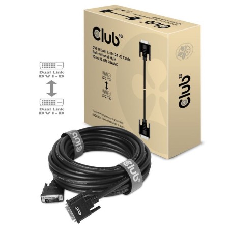 Cable dvi club3d dual link (24 + 1) bidireccional 10m m/m retail