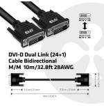 Cable dvi club3d dual link (24 + 1) bidireccional 10m m/m retail
