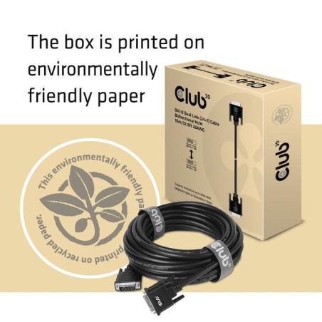 Cable dvi club3d dual link (24 + 1) bidireccional 10m m/m retail